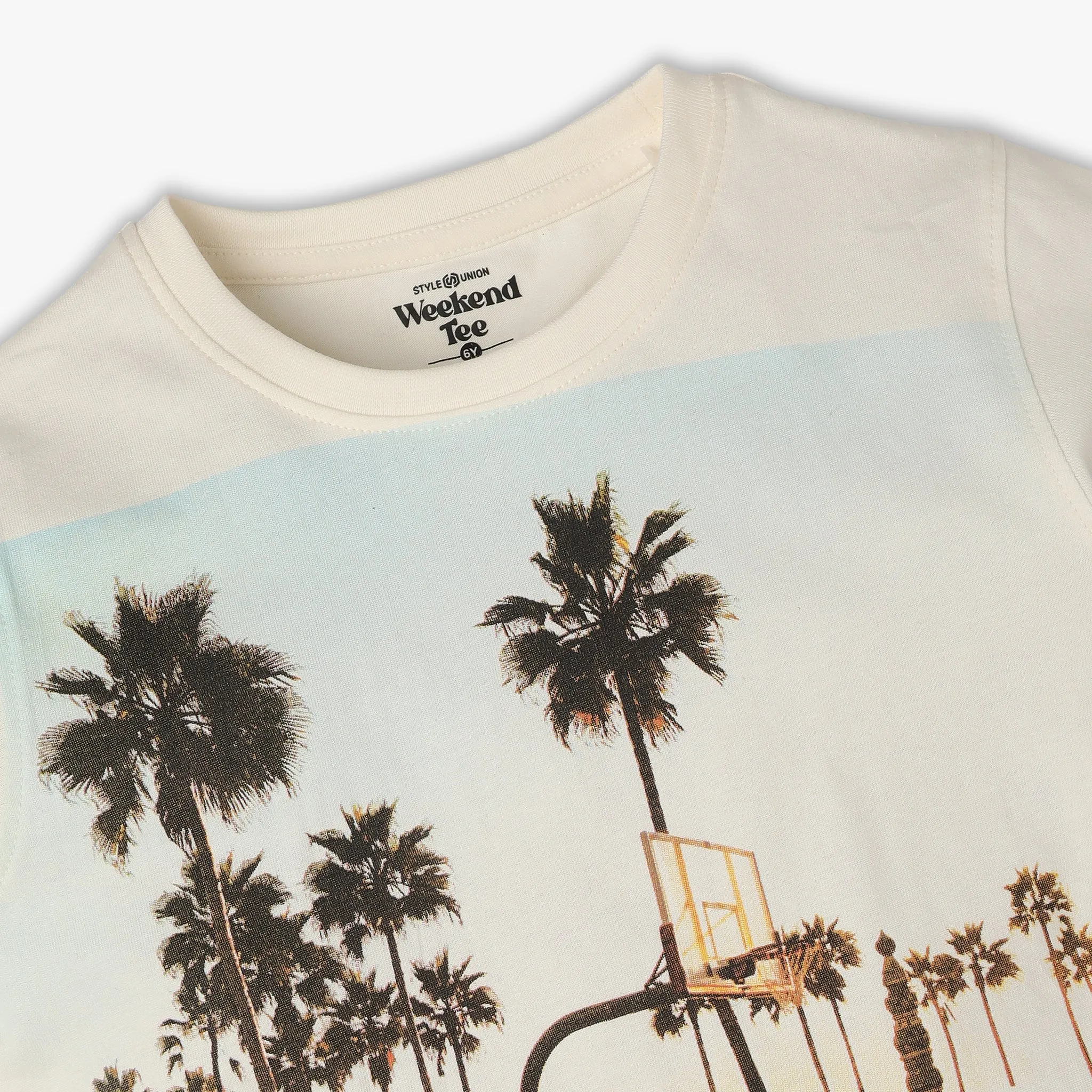 Boys Crew Neck Printed Weekend Tie Dye T-Shirt