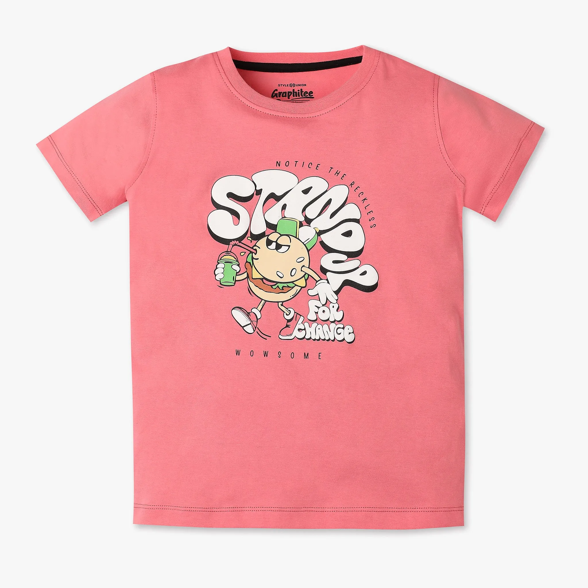 Boys Graphic Crew Neck Half Sleeve T-Shirt
