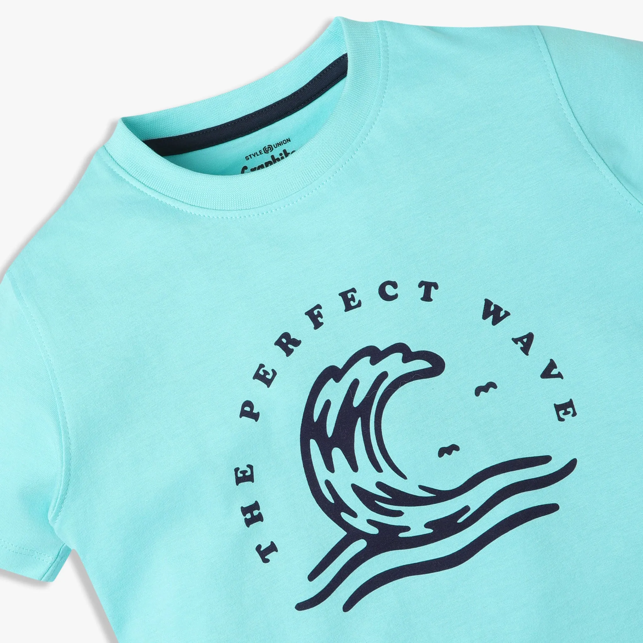 Boys Graphic Crew Neck Half Sleeve T-Shirt