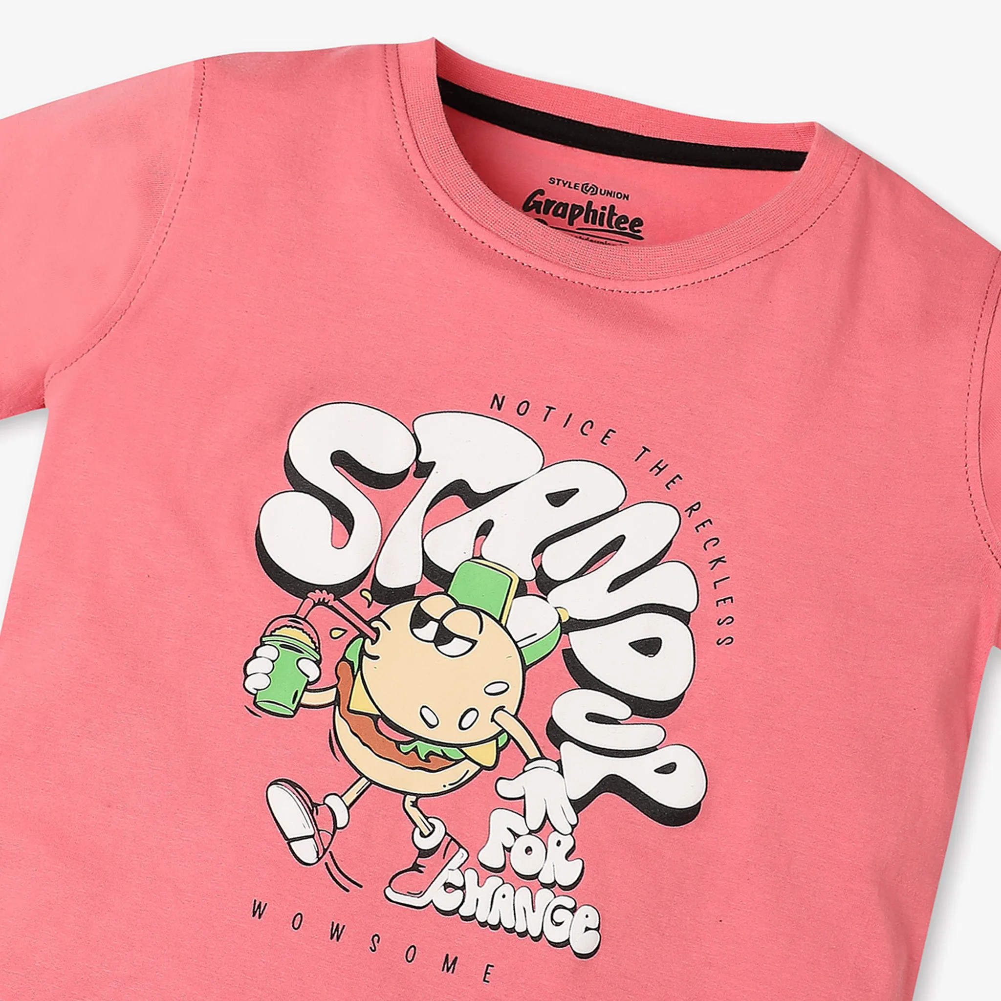 Boys Graphic Crew Neck Half Sleeve T-Shirt