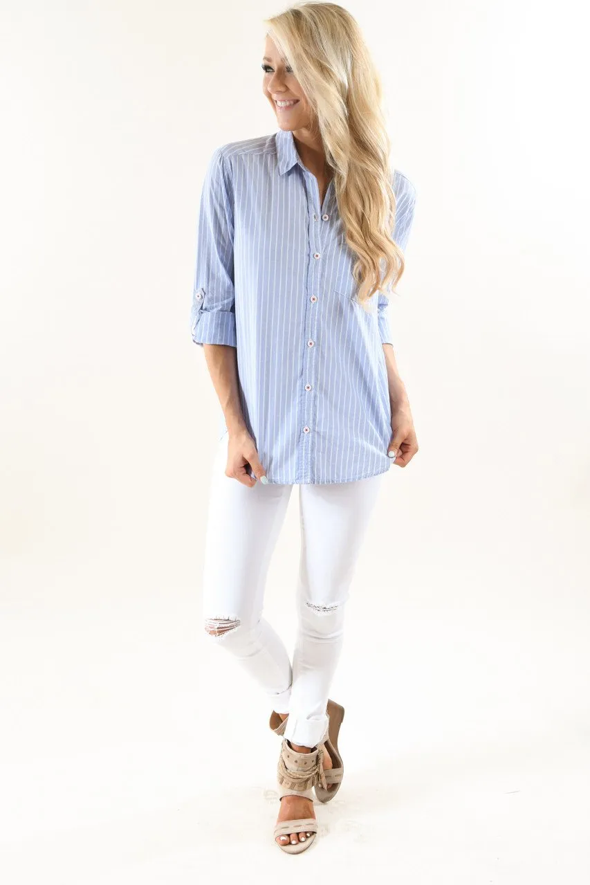 Brunch With Me Pin Stripe Top