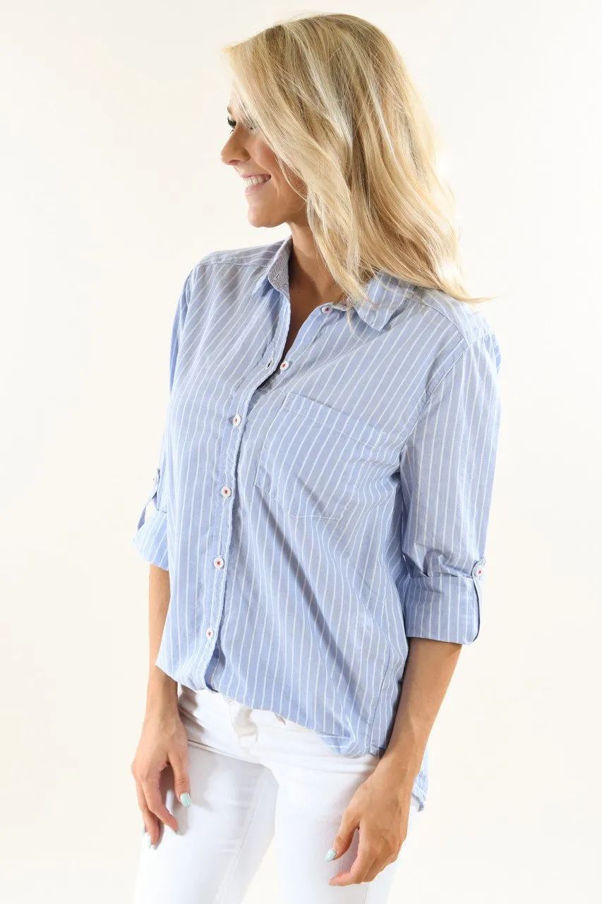 Brunch With Me Pin Stripe Top