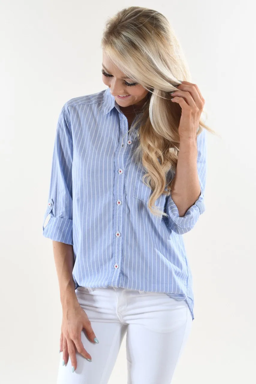 Brunch With Me Pin Stripe Top