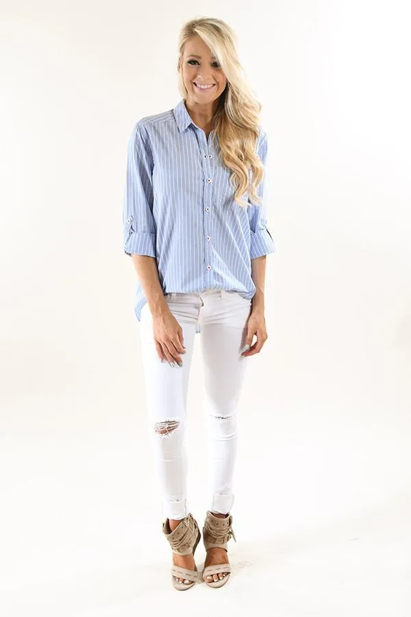 Brunch With Me Pin Stripe Top