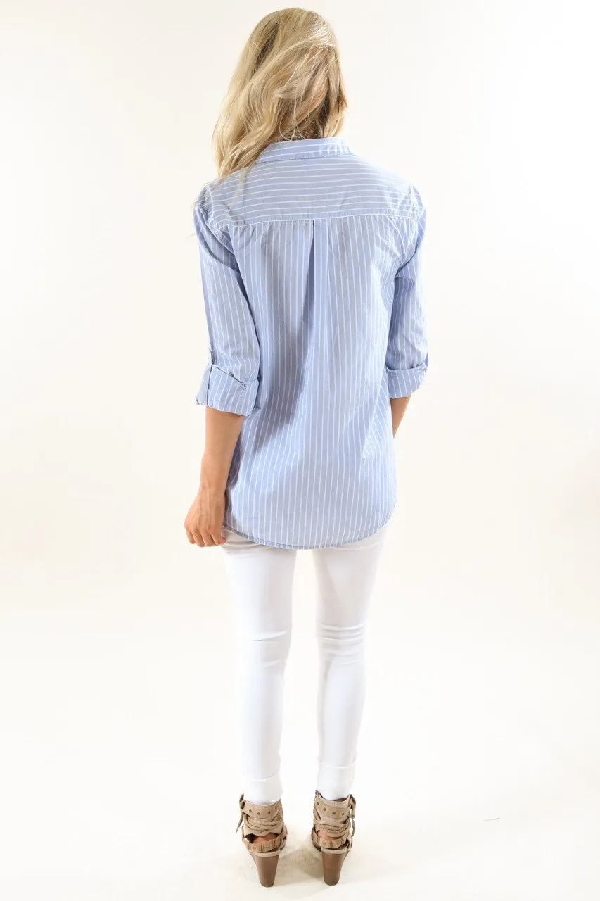 Brunch With Me Pin Stripe Top