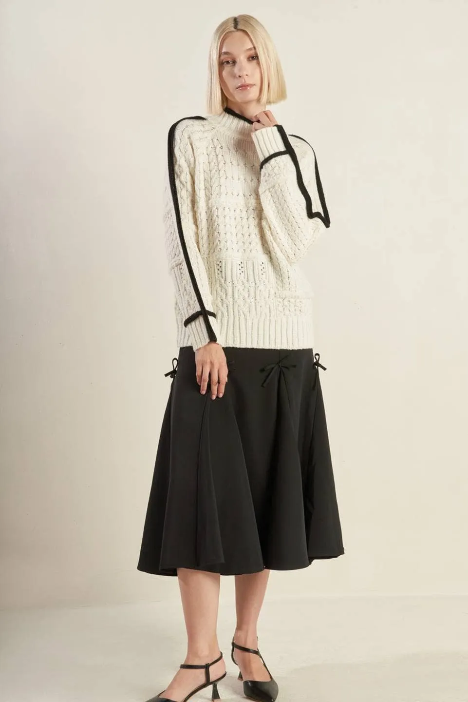 Cable-Knit Pullover Sweater Knit Top