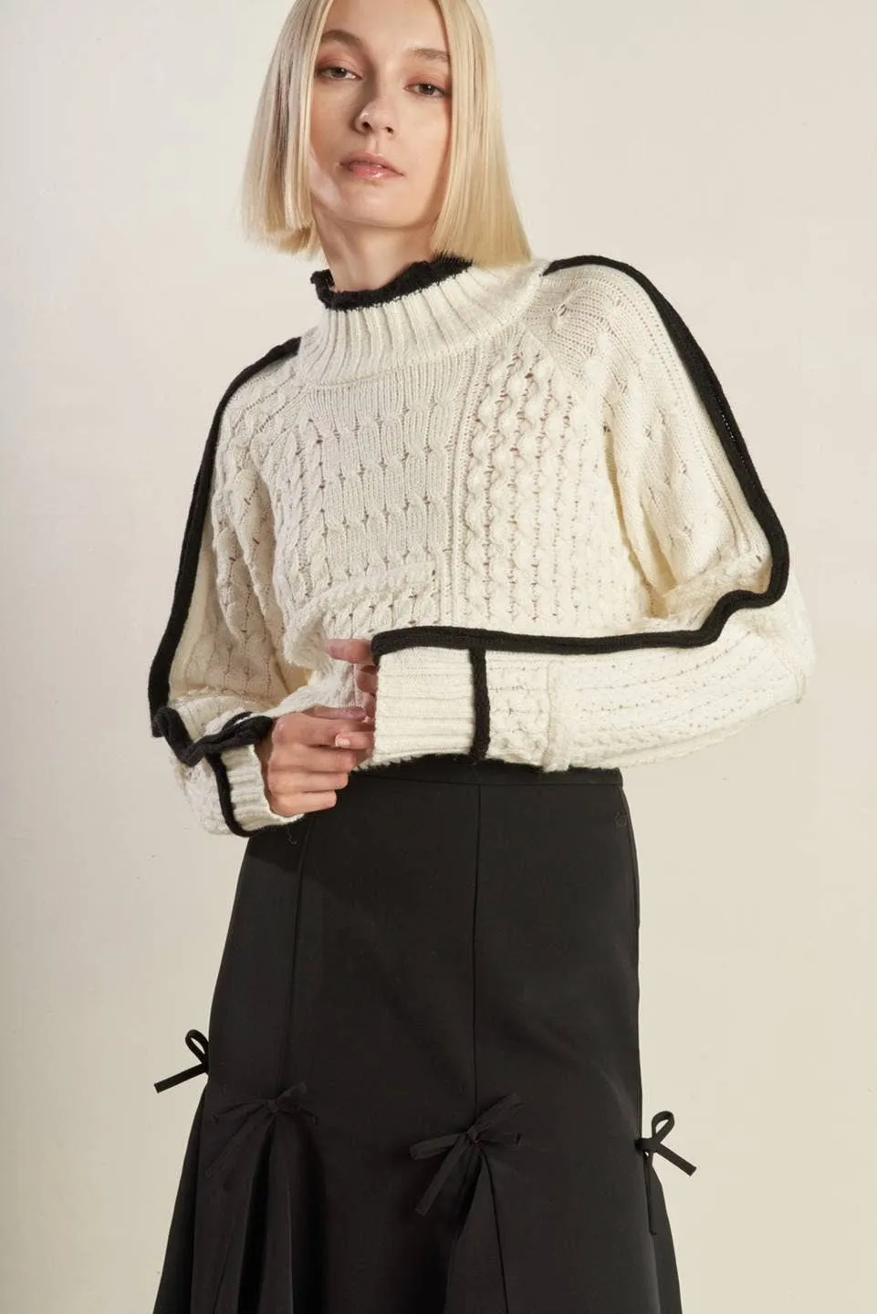 Cable-Knit Pullover Sweater Knit Top