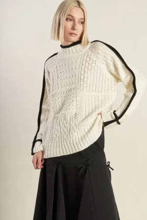 Cable-Knit Pullover Sweater Knit Top