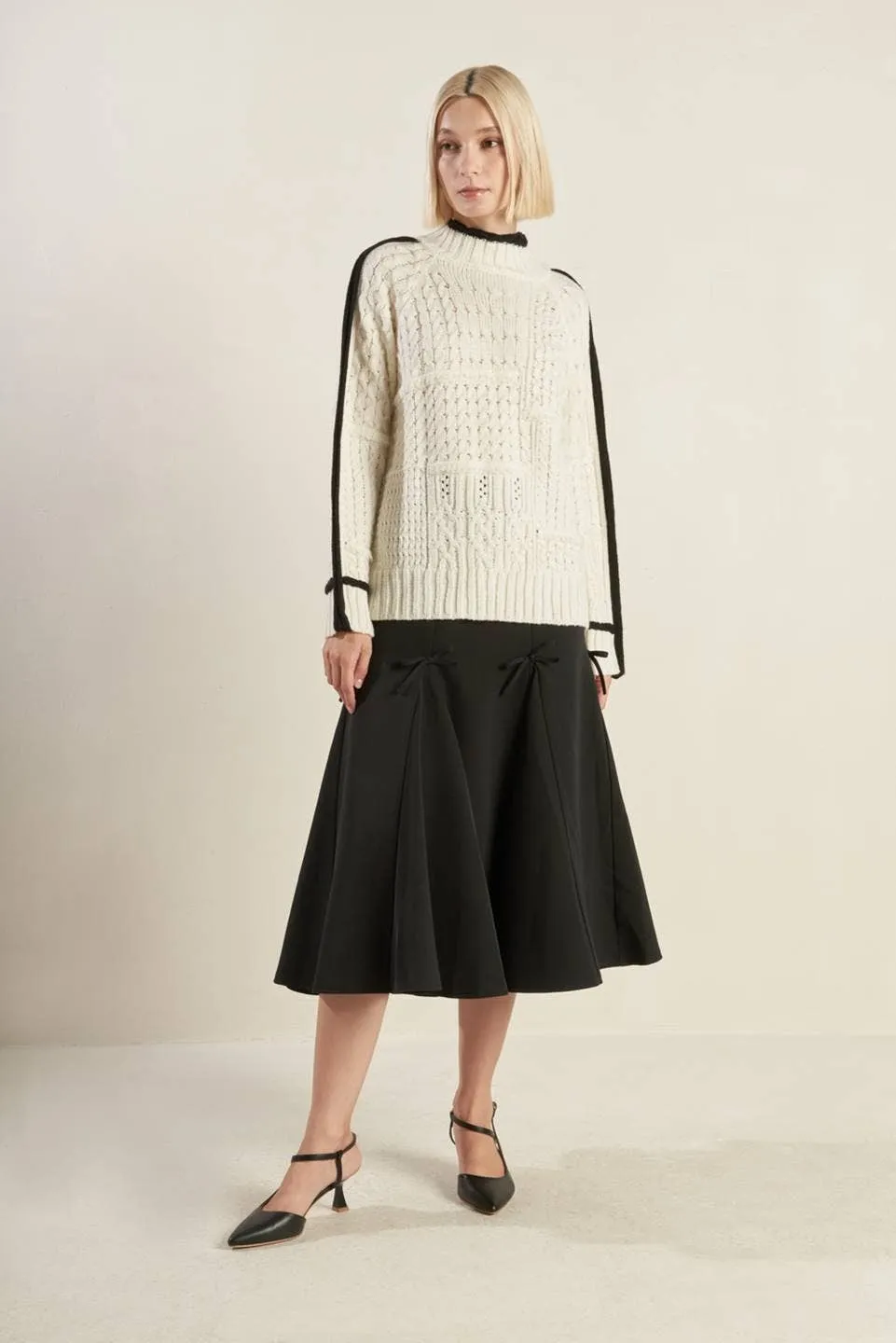 Cable-Knit Pullover Sweater Knit Top