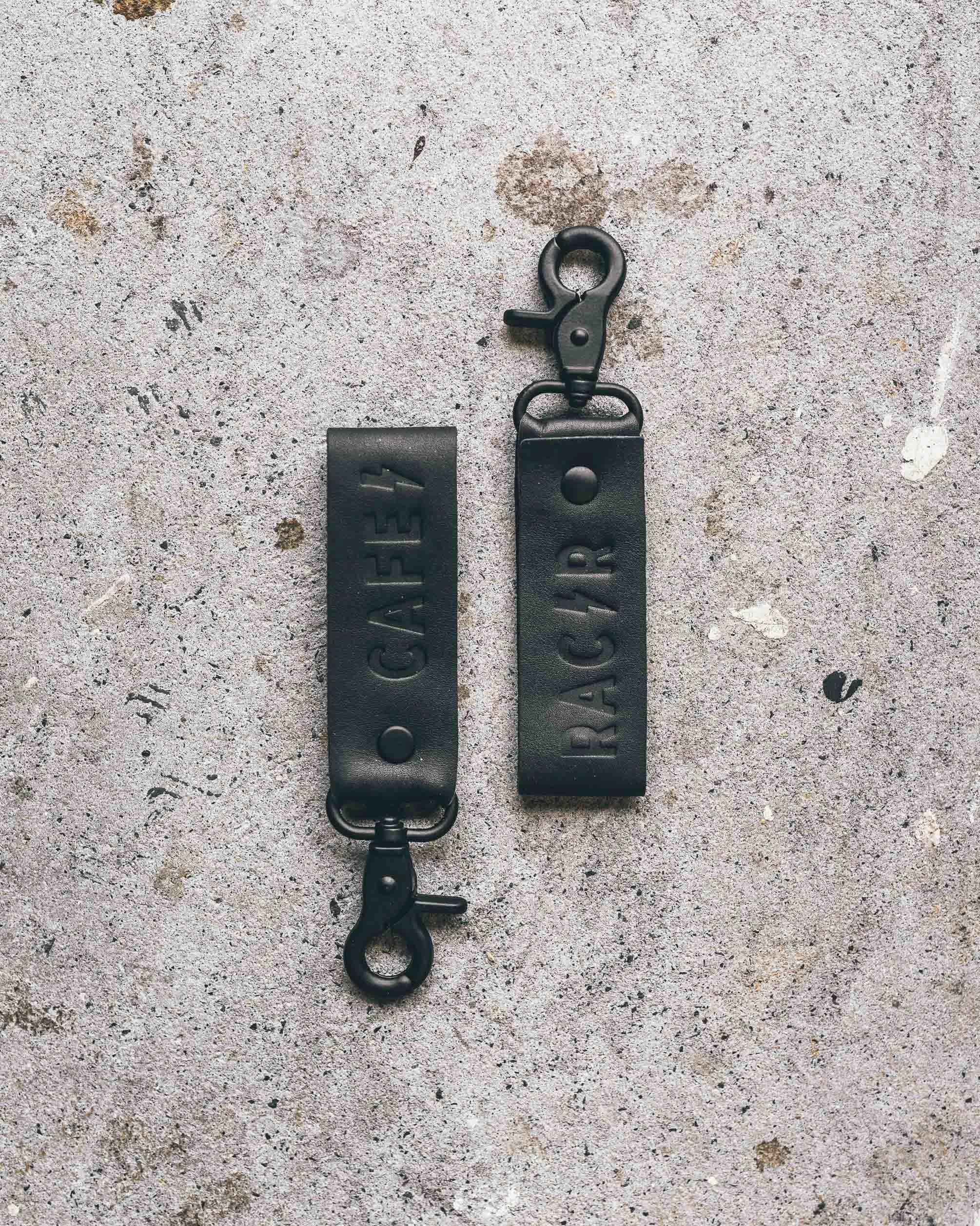 Cafe Racer Leather Keychain