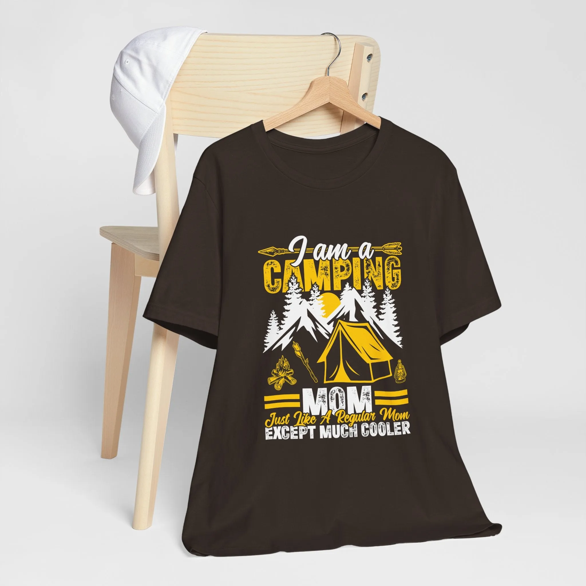 Camping Mom T-Shirt - Just Like a Regular Mom Except Much Cooler - Unisex Garment-Dyed Tee