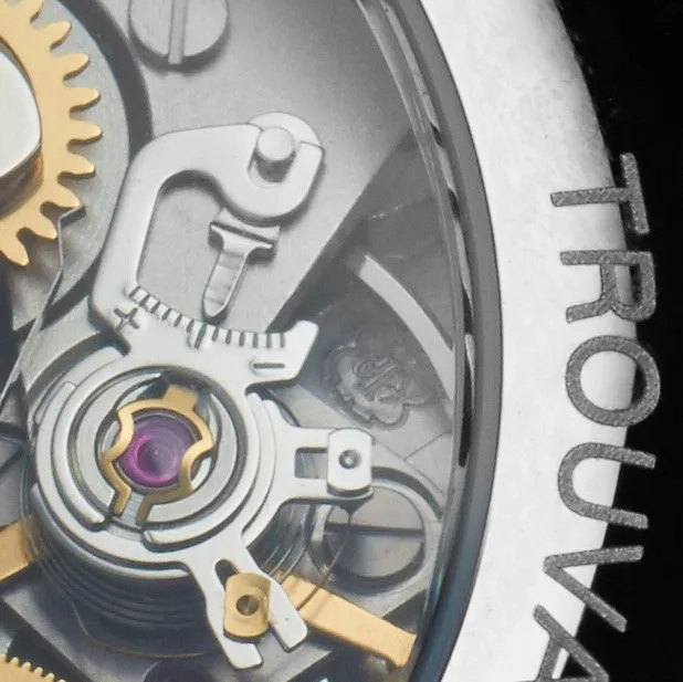 Captain - White Chronograph Watch with Stainless Steel Bracelet
