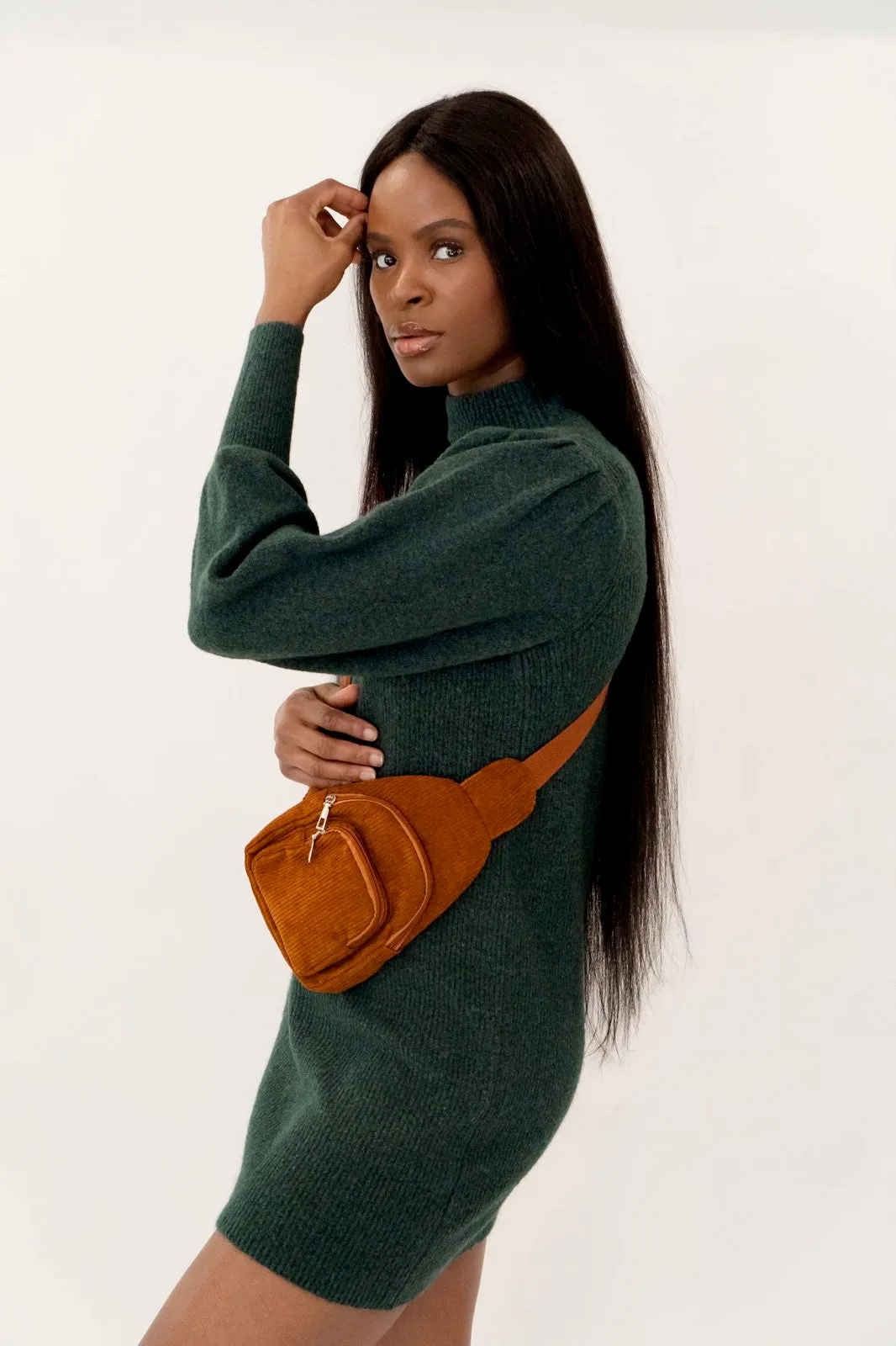 Casual Sweater Dress - Green