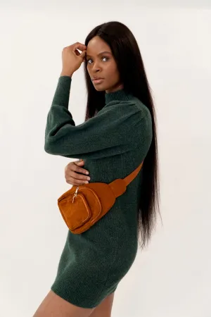 Casual Sweater Dress - Green