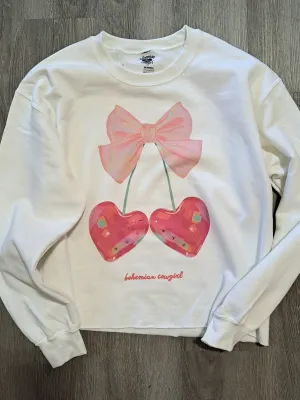 Cherry Hearts Valentine Sweatshirt - WS