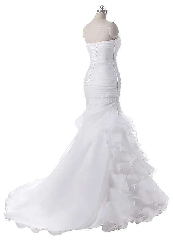 Chic Neckline Mermaid Wedding Dresses