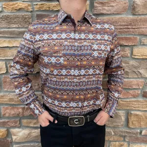 Christopher Aztec Brown Shirt