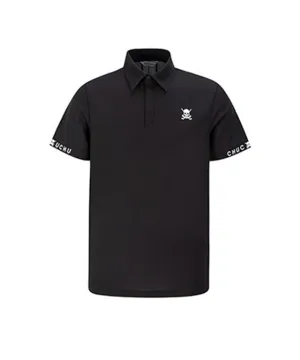 CHUCUCHU Men's Mesh Short Sleeve Black