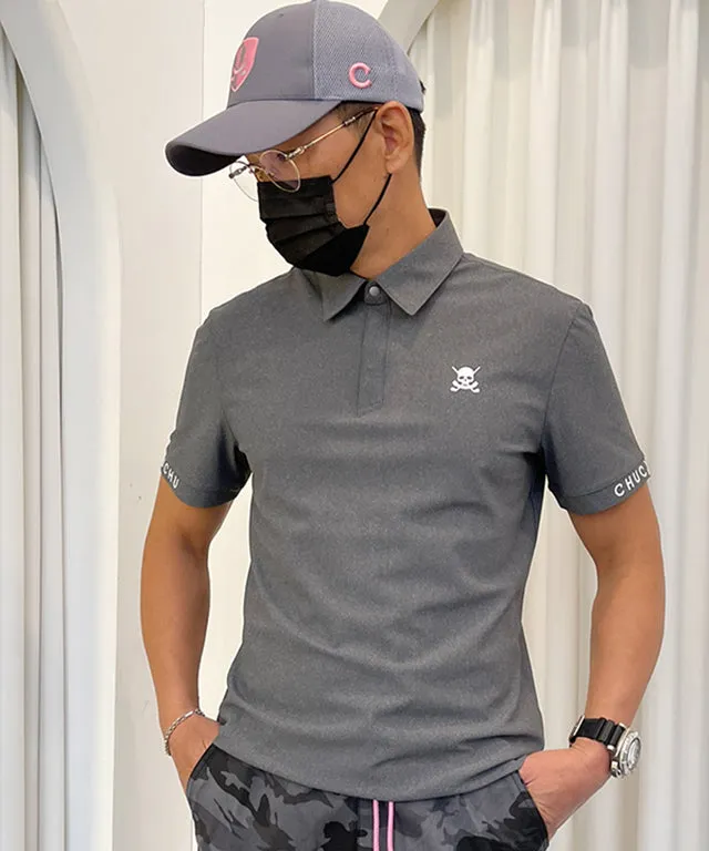 CHUCUCHU Men's Mesh Short Sleeve Black