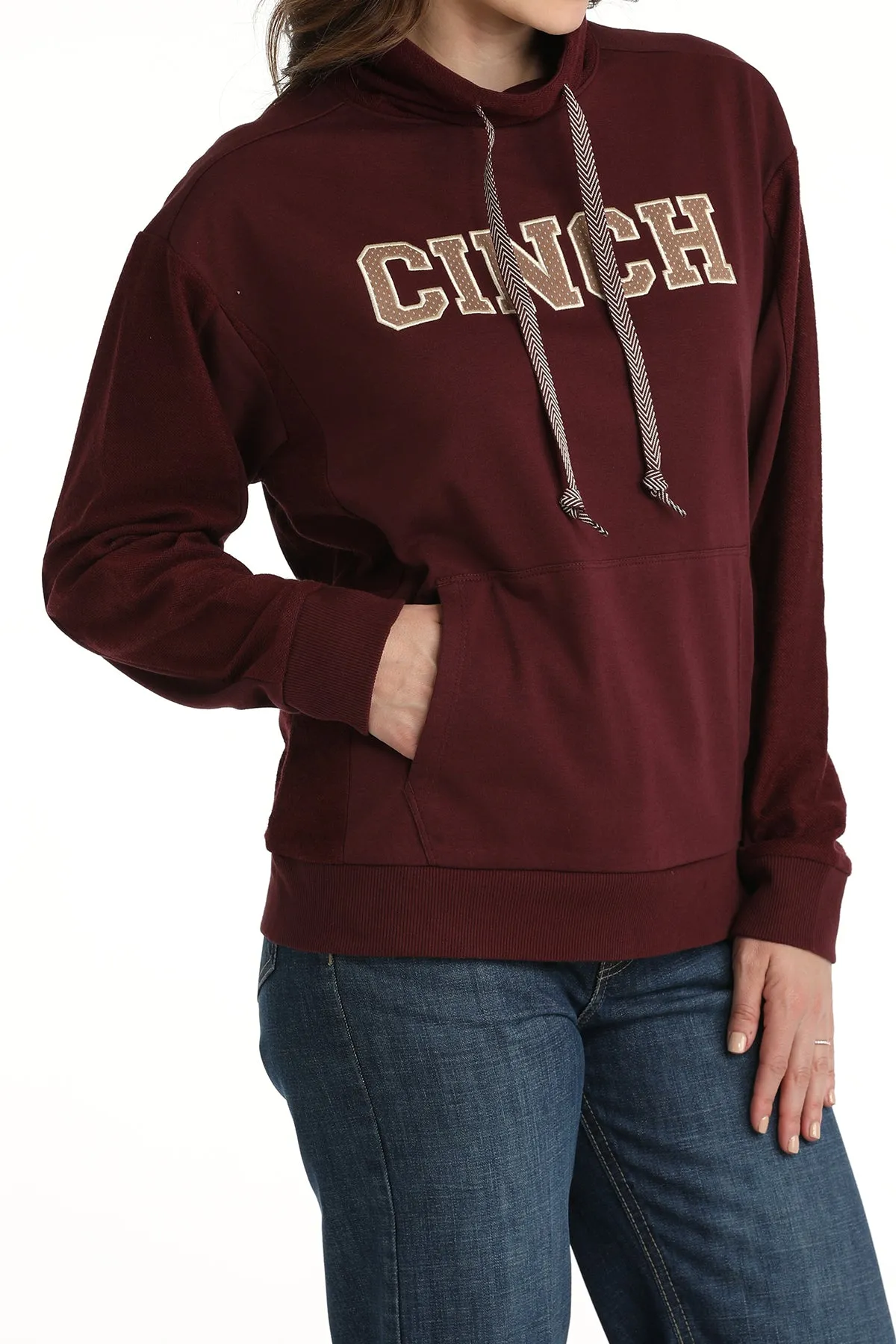 Cinch Women's Purple French Terry Hoodie