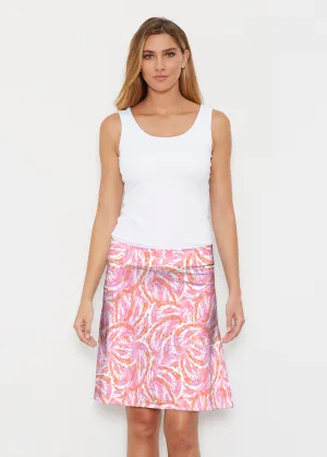 Coastal Paisley Pink (7754) ~ Silky Brenda Skirt 21 inch