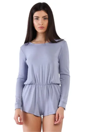 Comfy Tie-back Long Sleeve Romper