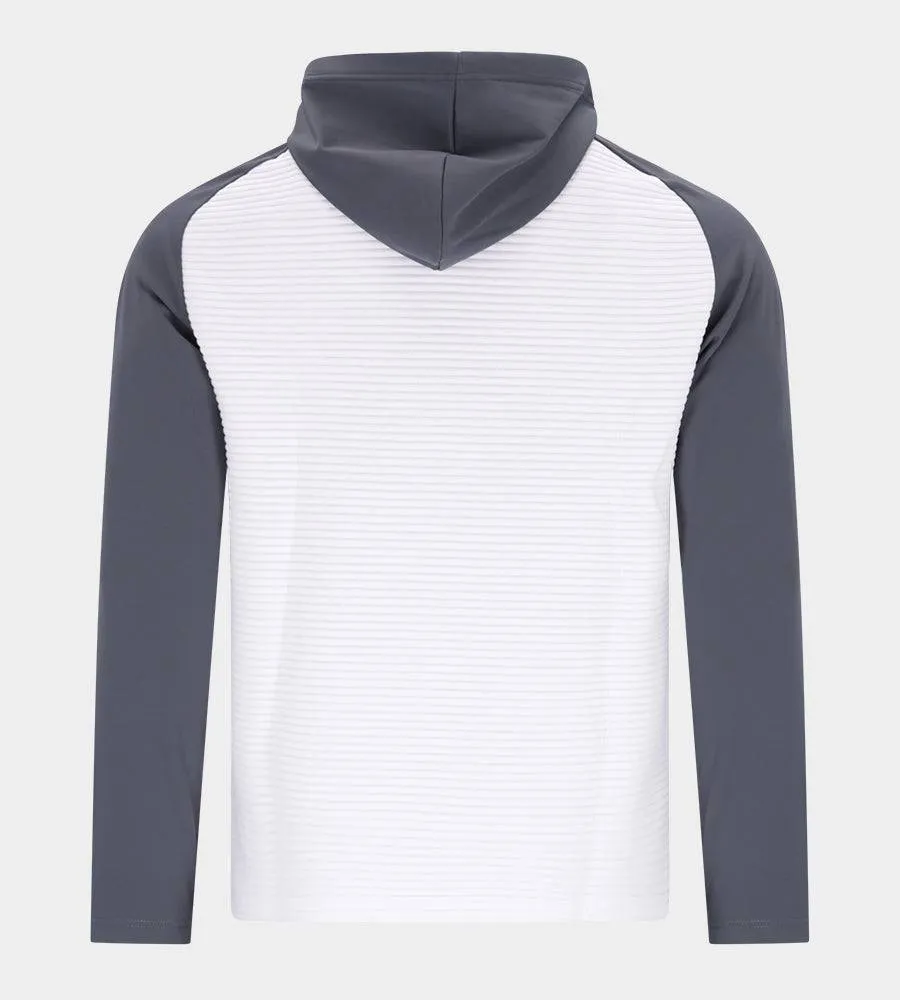 CONTRAST HOODIE - CHARCOAL / WHITE