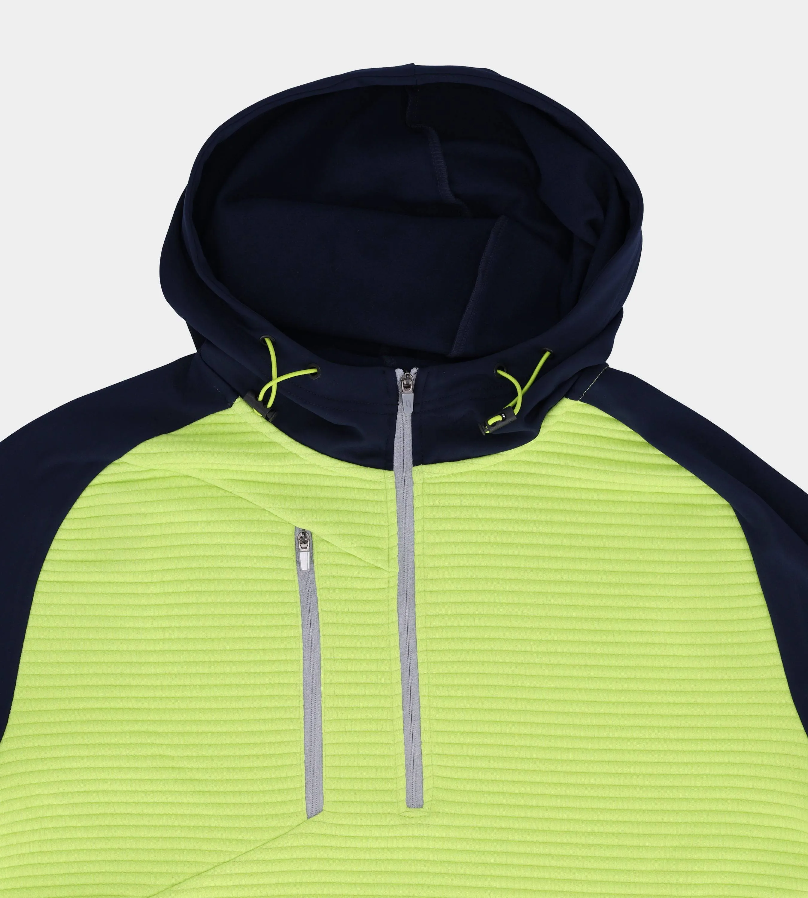 CONTRAST HOODIE - NAVY / LIME