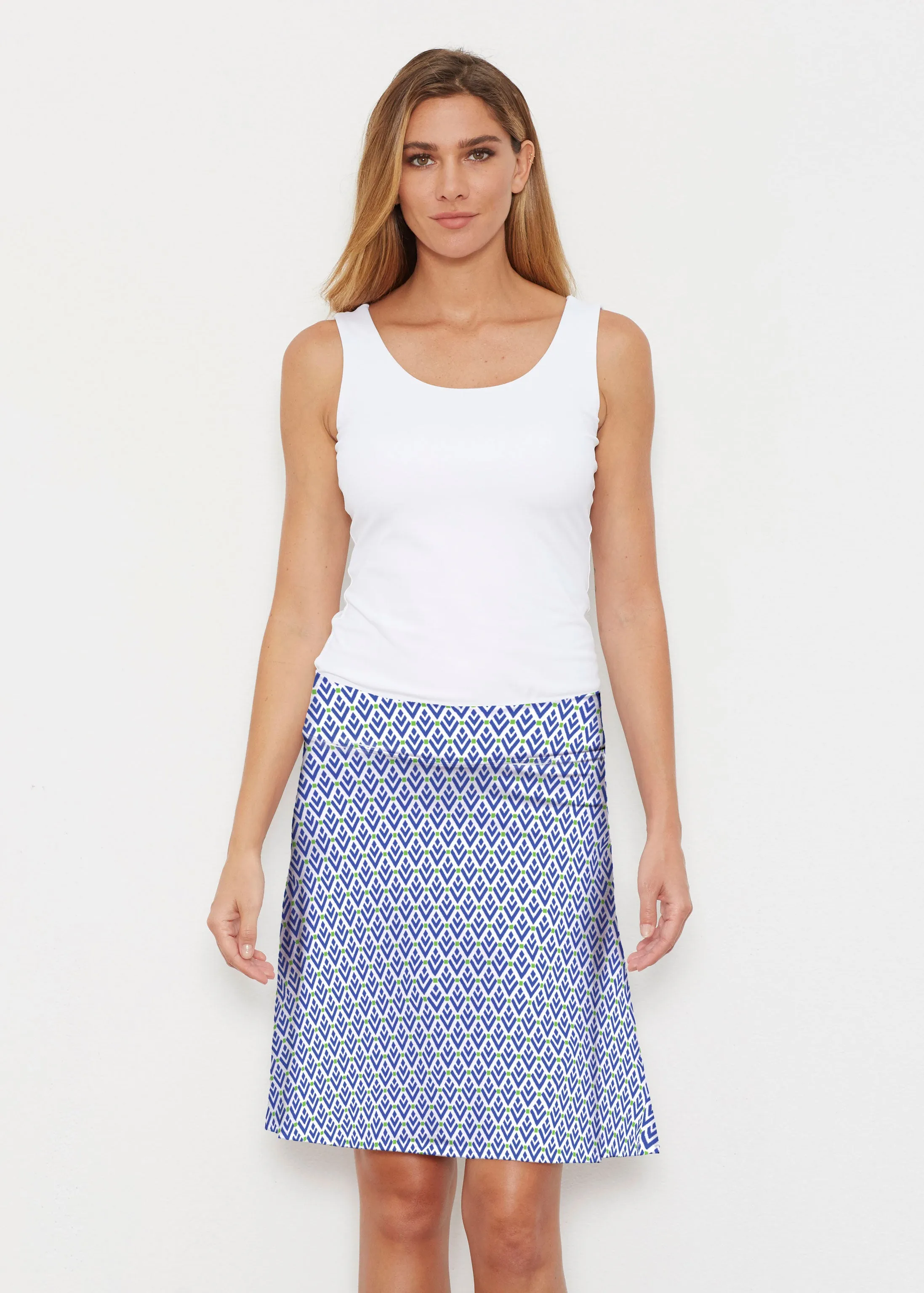 Cosmo Geo (13568) ~ Silky Brenda Skirt 21 inch
