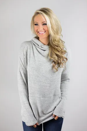Cozy All Day Sweater - Heather Grey