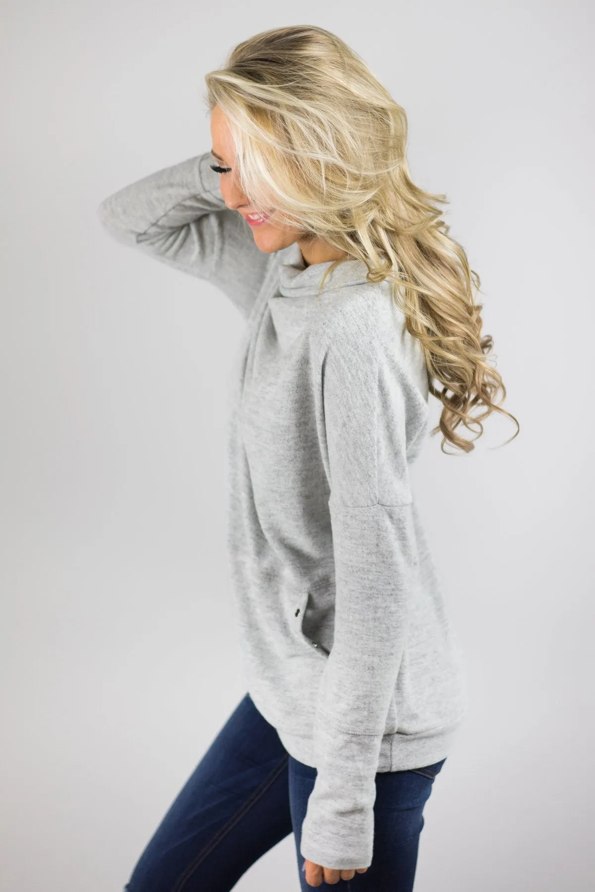 Cozy All Day Sweater - Heather Grey