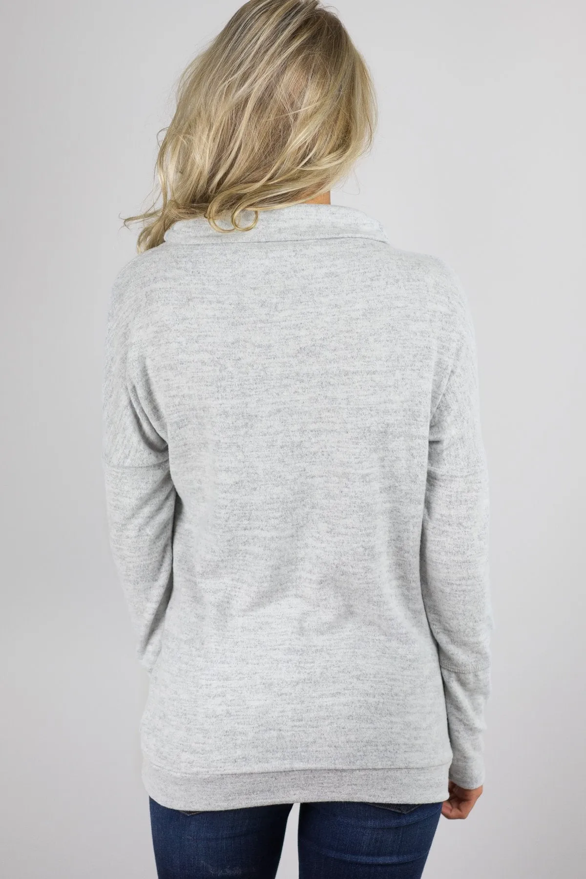 Cozy All Day Sweater - Heather Grey