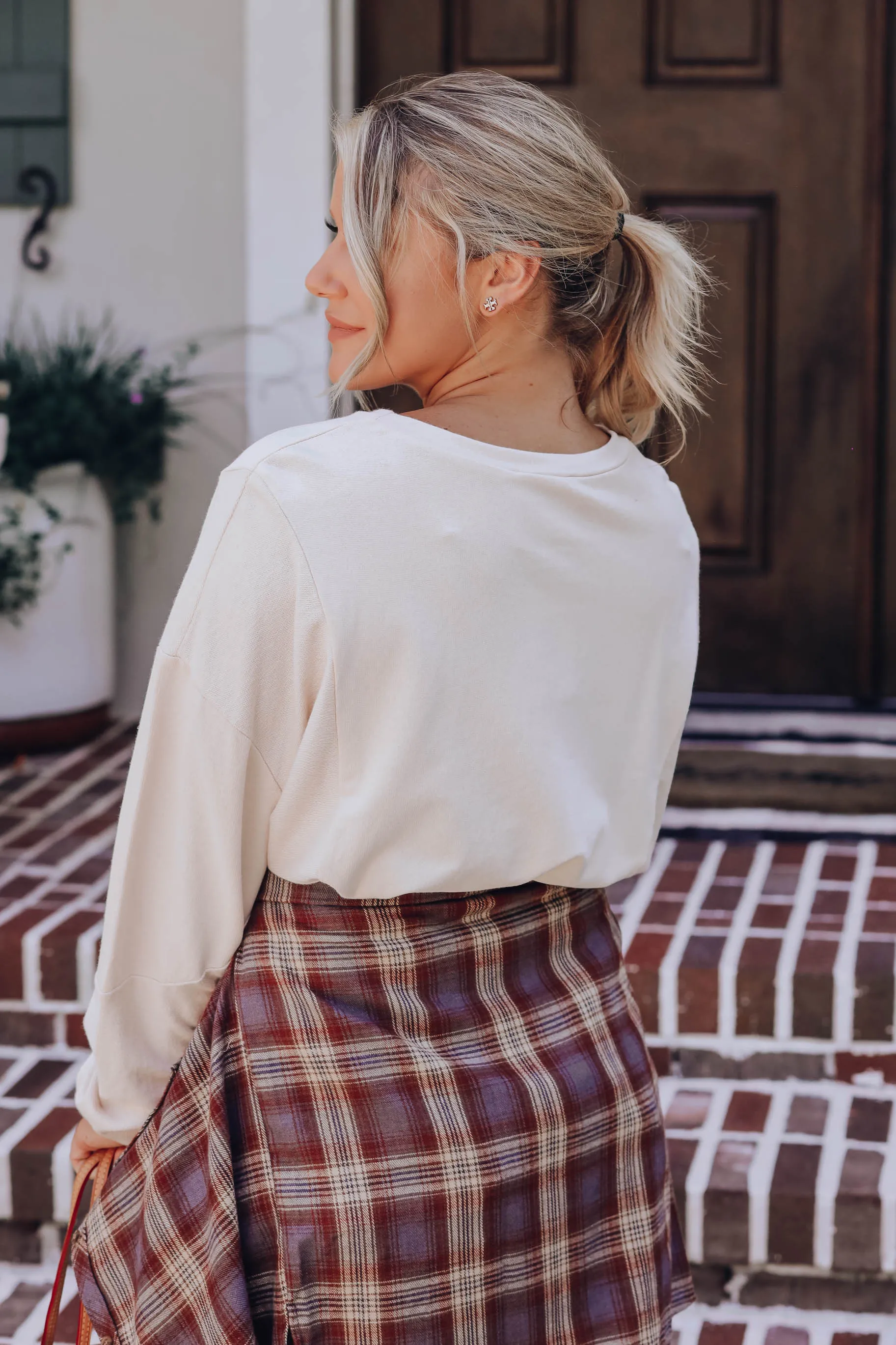 Cozy Cotton Raw Hem Top