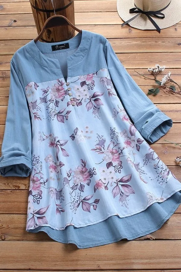 Cozy Floral Printing Shirt