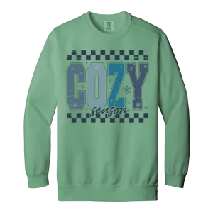 Cozy Season Crewneck Sweatshirt – Comfort Colors | Winter Fashion | Unisex Warm & Comfy Gift