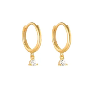 CRYSTAL TATI HOOPS GOLD