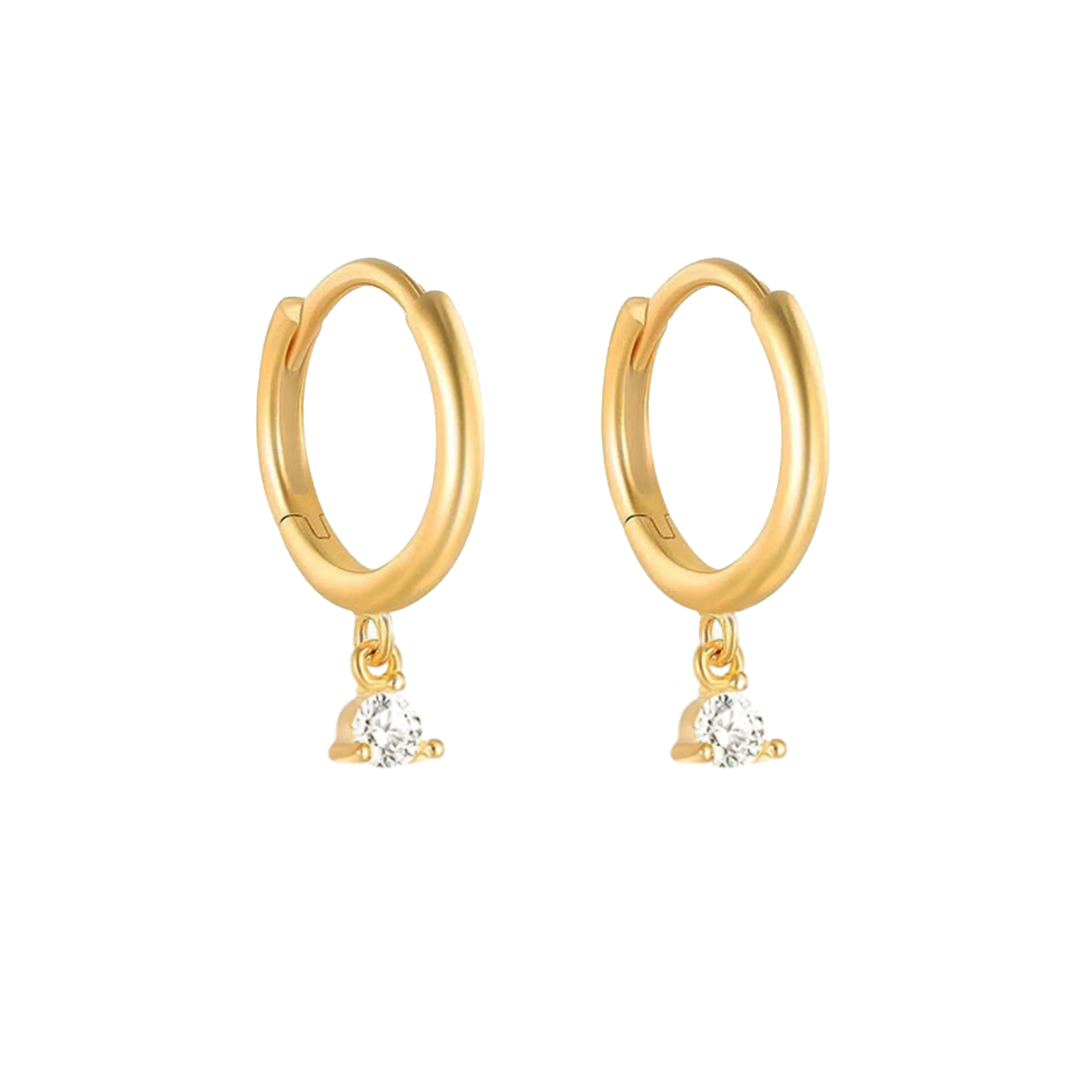 CRYSTAL TATI HOOPS GOLD
