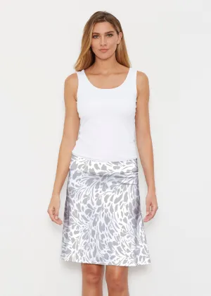 Ditsy Grey (7936) ~ Silky Brenda Skirt 21 inch