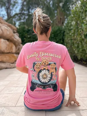 'Easily Distracted By Dogs' Short Sleeve Tee by Simply Southern