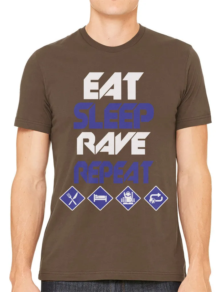 Eat Sleep Rave Repeat Men's T-shirt