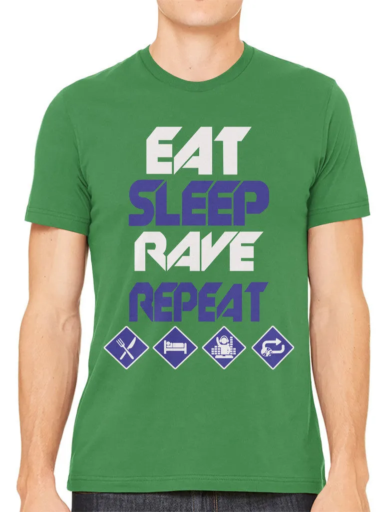 Eat Sleep Rave Repeat Men's T-shirt