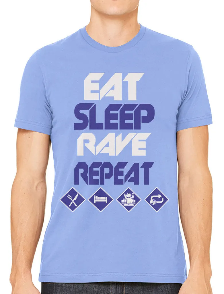 Eat Sleep Rave Repeat Men's T-shirt