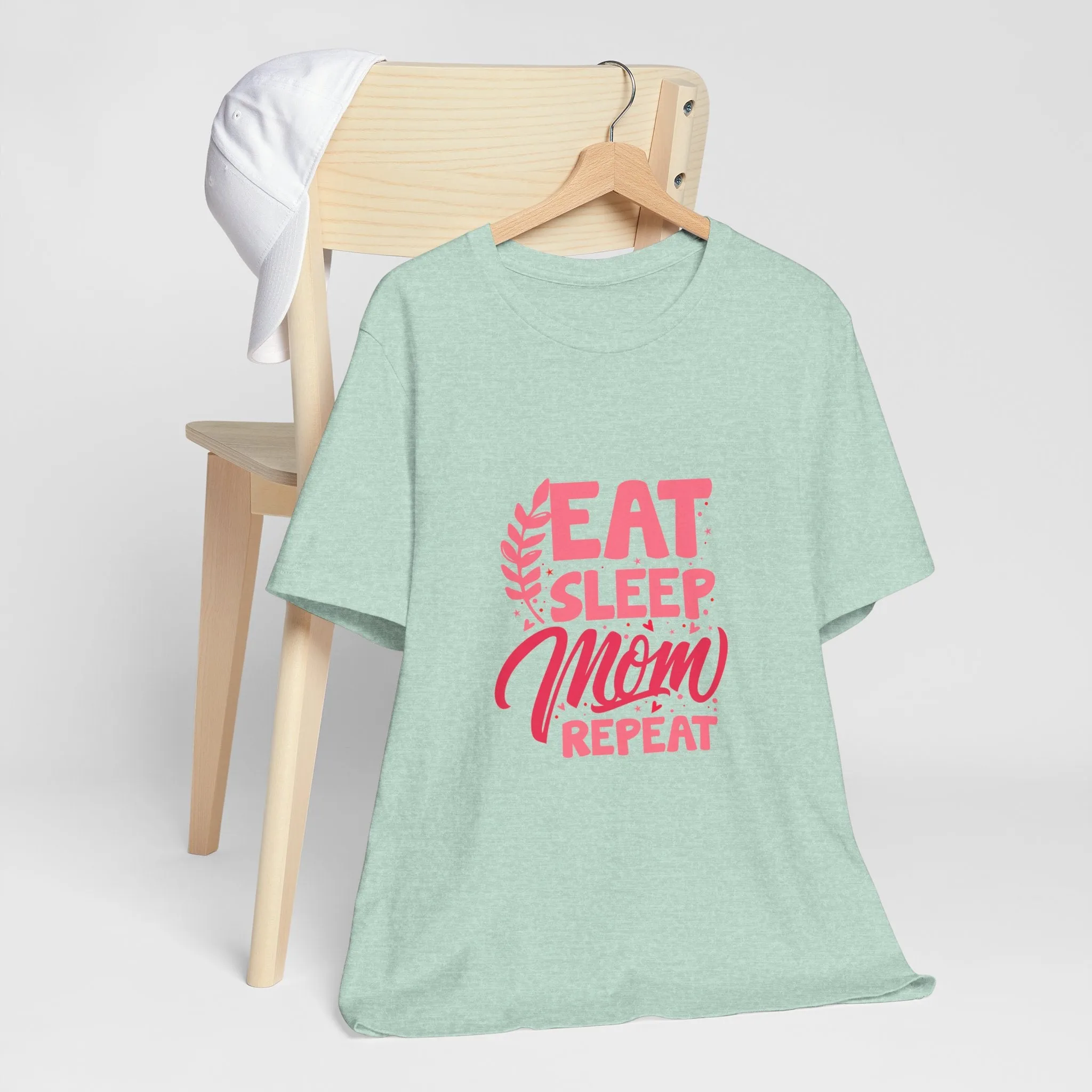 Eat Sleep Repeat Mom T-Shirt - Unisex Garment-Dyed Tee