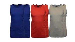 Espionage Men's Premium Cotton Long Length Twin Pack Vest (T017) 2XL-8XL