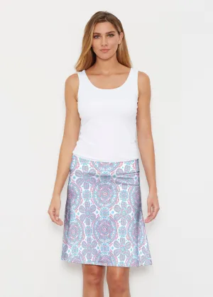 Etched Mod Blue (8033) ~ Silky Brenda Skirt 21 inch
