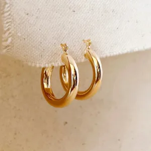 Evening Glow 1" Hoop Earrings - 18k Gold Filled
