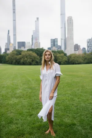 Everyday Dress in Preppy Stripe White/White