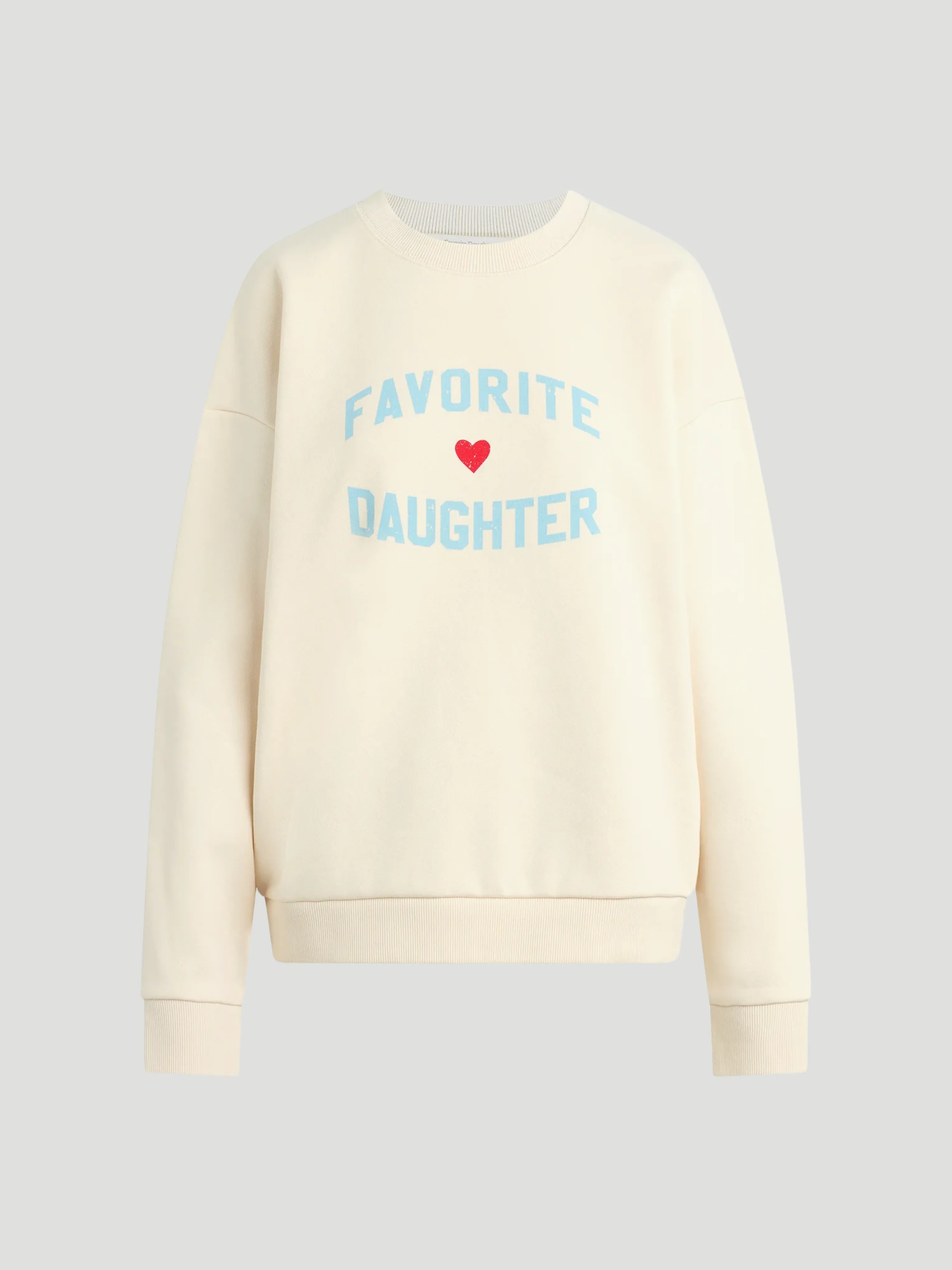 Favorite Daughter Heart Logo Sweatshirt in Baby Blue