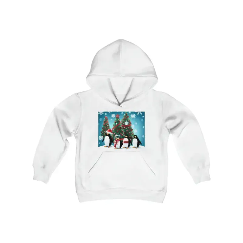 Festive Penguins Hoodie for Magical Christmas Cheer