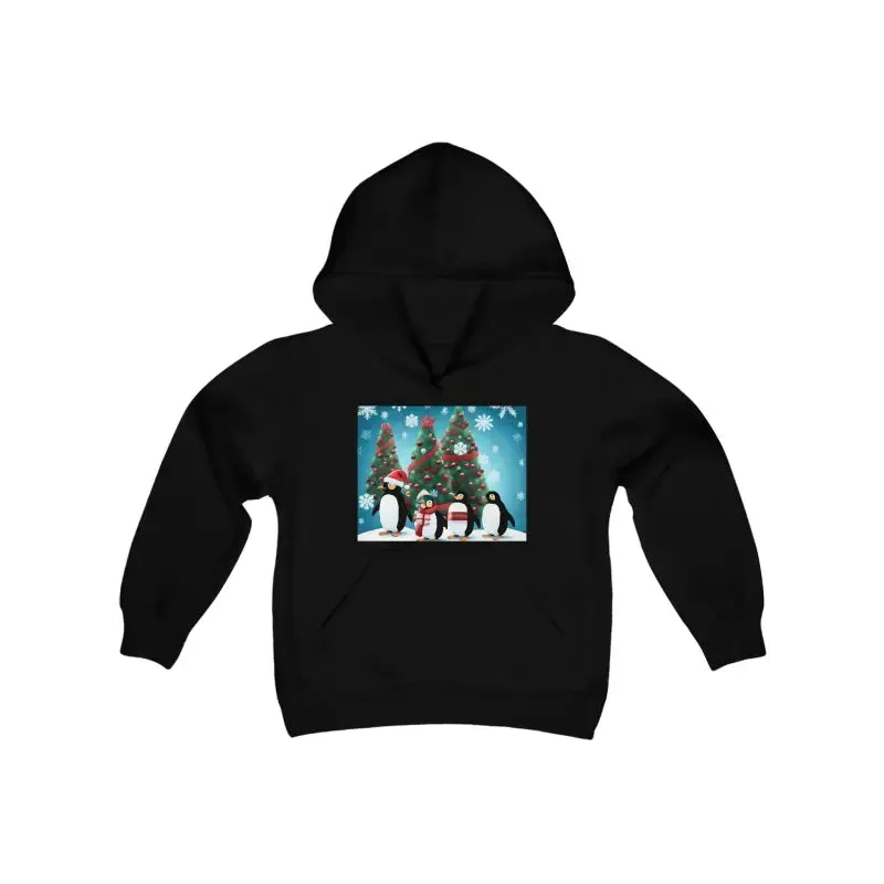 Festive Penguins Hoodie for Magical Christmas Cheer
